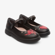 Camper Twins Ballerinas Black / Red - Kids Singapore BPVWNO-223